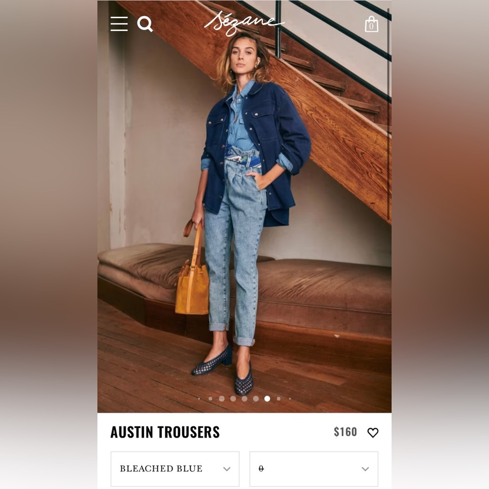 Sezane Austin trousers (size 32/0)